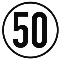 Geschwindigkeitsschild | 50 km/h | Ø 200 mm |...