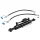 Hydraulischer Oberlenker | Kat 1 / Ø 19 mm | (390–500 mm) mit Sperrblock und 2 Hydraulikschläuchen