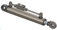 Hydraulischer Oberlenker | Kat 2 / Ø 25 mm | (480–690 mm) mit Sperrblock und 2 Hydraulikschläuchen