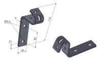 Oberlenkerhalter | für hydraulische Oberlenker | Sicherungskette und Federstecker | verzinkt