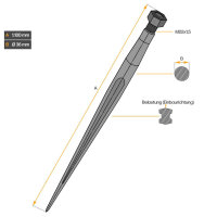 Frontladerzinken | 1100 mm | M22 x 1,5 Gewinde